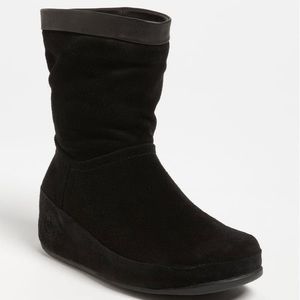 Fitflop Crush Short Suede Boots Black 9
